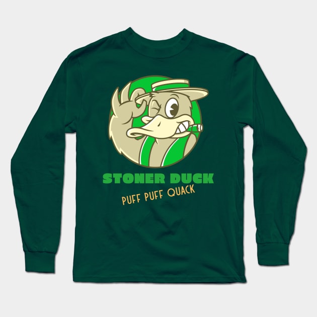 Stoner Duck Long Sleeve T-Shirt by Stooned in Stoon